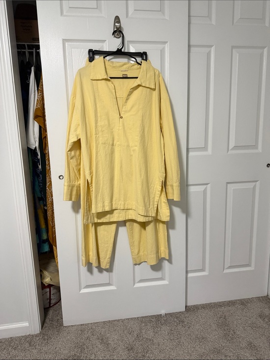 Free People Other - Free People Pale Yellow Two-Piece Pajama Set
